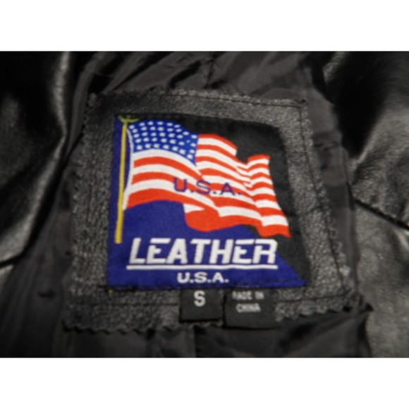 🟢🧥USA Leather Size S Black Long Coat🟢🧥 - Picture 3 of 6